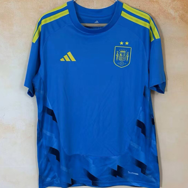 2026/27 Spain Goalkeeper Blue Fans Soccer Jersey（2 Stars 2星）