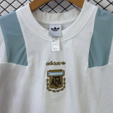 2026/27 Argentina White Cotton Retro Style T-shirt