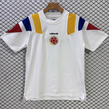 2026/27 Columbia White Cotton Retro Style T-shirt