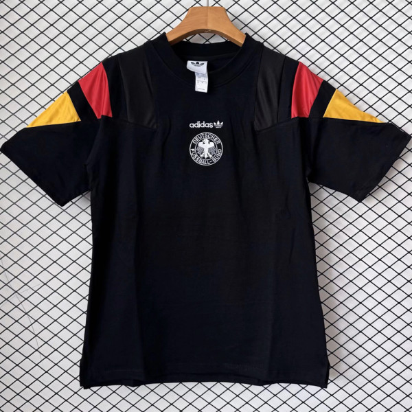 2026/27 Germany Black Cotton Retro Style T-shirt