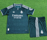 2026/27 RM Away Green Player Version Kids Soccer Jersey 球员版童装