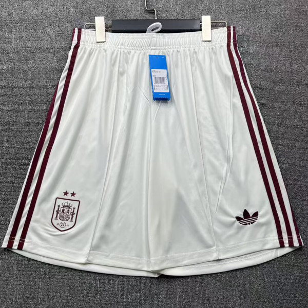 2026/27 Spain White Fans Shorts Pants （2 Stars 2星）