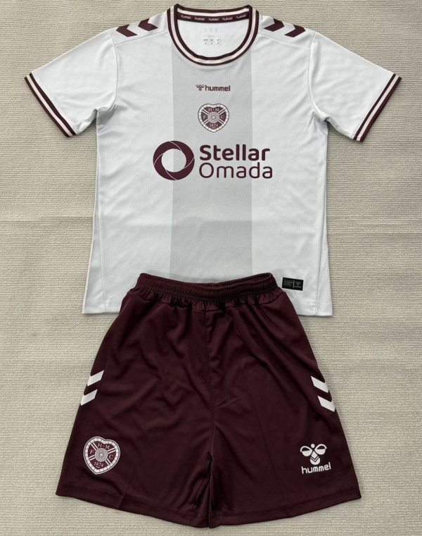 2026/27 Hearts Away White Kids Soccer Jersey哈茨