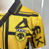 1994/1995 AEK Home Yellow Retro Soccer Jersey