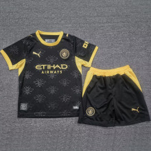 2026/27 Man City Third Black Kids Soccer Jersey