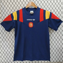 2026/27 Spain Royal Blue Cotton Retro Style T-shirt