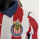 2026/27 Chivas Home Player Version Long Sleeve Soccer Jersey