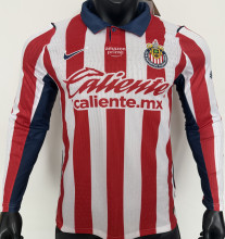 2026/27 Chivas Home Player Version Long Sleeve Soccer Jersey