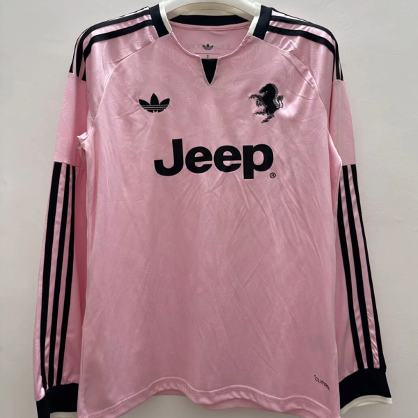 2026/27 JUV Away Pink Fans Long Sleeve Soccer Jersey