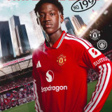 2026/27 M Utd Home Red Kids Long Sleeve Soccer Jersey 白裤