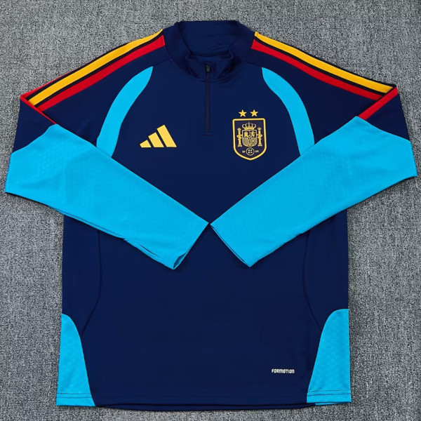 2026/27 Spain Royal Blue Training Sweater （2 Stars 2星）