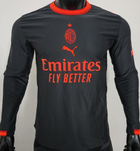 2026/27 AC Milan Third Black Player Version Long Sleeve Soccer Jersey