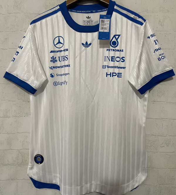 2026-27 Mercedes AMG Petronas F1 White Player Version Team T-Shirt  球员版 圆领