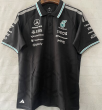 2026-27 Mercedes AMG Petronas F1 Black POLO Team T-Shirt 有领