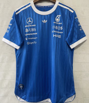 2026-27 Mercedes AMG Petronas F1 Blue Player Version Team T-Shirt  圆领 球员版