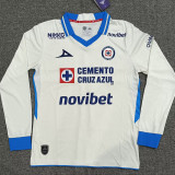 2026-27 Cruz Azul Away White Fans Long Sleeve Soccer Jersey