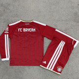 2026-27 BFC Home Red Kids Long Sleeve Soccer Jersey
