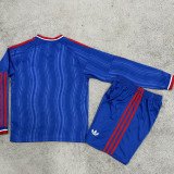 2026-27 M Utd Away Blue Kids Long Sleeve Soccer Jersey