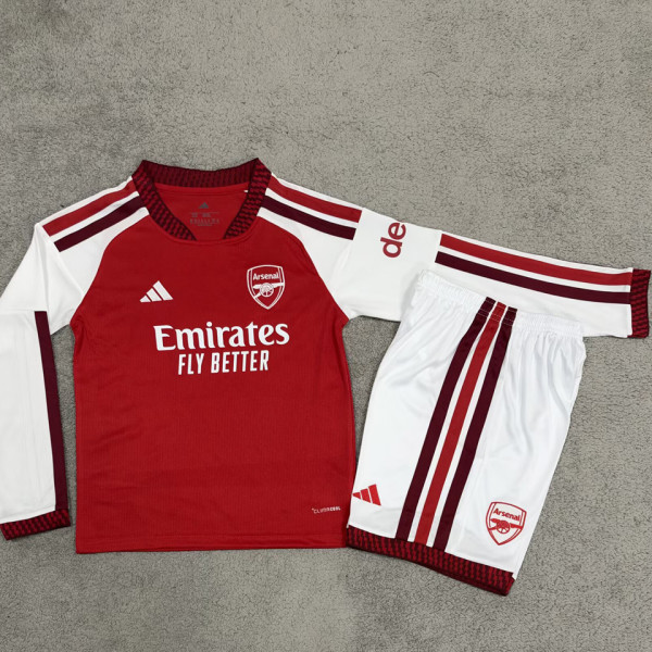 2026-27 ARS Home Red Kids  Long Sleeve Soccer Jersey