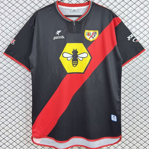 2001-2002 Rayo Vallecano Away Black Retro Soccer Jersey