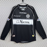 2002 Club Olimpia Away Black Retro Long Sleeve Soccer Jersey