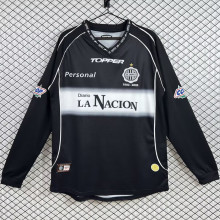2002 Club Olimpia Away Black Retro Long Sleeve Soccer Jersey