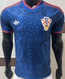 2027-28 Croatia Away Blue Player Version Soccer Jersey