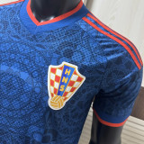2027-28 Croatia Away Blue Player Version Soccer Jersey
