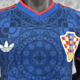 2027-28 Croatia Away Blue Player Version Soccer Jersey