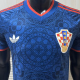 2027-28 Croatia Away Blue Player Version Soccer Jersey