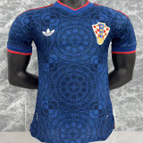 2027-28 Croatia Away Blue Player Version Soccer Jersey