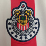 2004-2005 Chivas Home Red White Retro Long Sleeve Soccer Jersey
