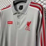 2027 LFC Grey Retro Style Fans Long Sleeve Jersey