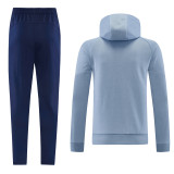 2027 Senegal Blue Grey Hoody Zipper Jacket