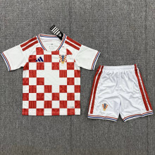 2027-28 Croatia Home Kids Soccer Jersey