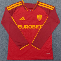 2026-27 Roma Home Red Fans Long Sleeve Soccer Jersey