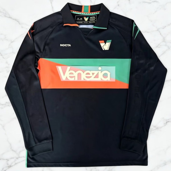2026-27 Venezia FC Home Fans Long Sleeve Soccer Jersey 带胸前广告 Venezia