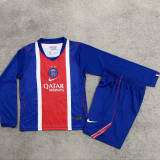 2026-27 PSG Home Blue Kids Long Sleeve Soccer Jersey 2 Stars 带2星