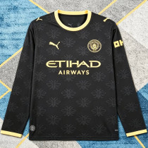 2026-27 Man City Away Black Fans Long Sleeve Soccer Jersey