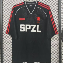 2027 M Utd Black Retro Style Fans Soccer Jersey