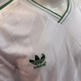 1986 North Ireland White Retro Soccer Jersey