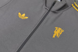 2026-27 M Utd Gray Jacket Tracksuit