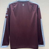 2026-27 Aston Villa Home Fans Long Sleeve Soccer Jersey 带胸前广告