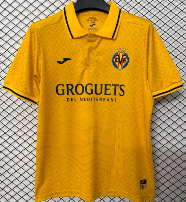 2026-27 Villarreal Yellow Retro Style Fans Soccer Jersey