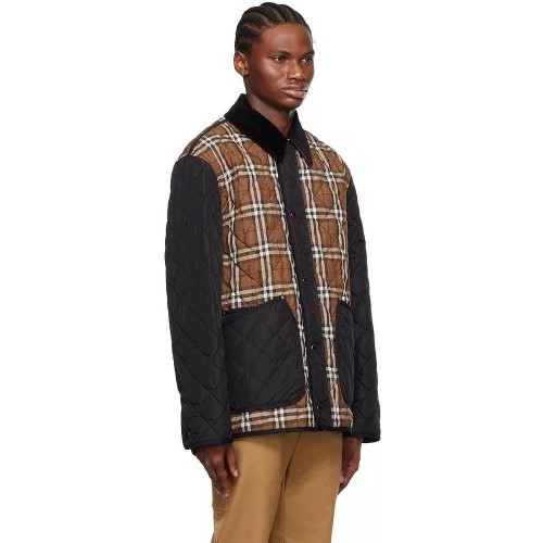 NIGO Burberry Men's And Women's Fall And Winter Color Blocking Plaid Print Single Breasted Loose Casual Long Sleeved Jacket #nigo73144