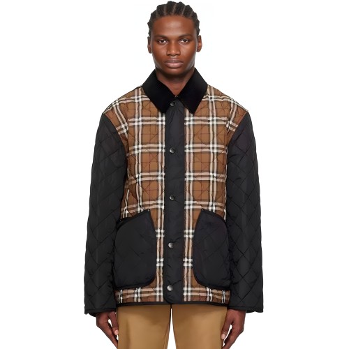 NIGO Burberry Men's And Women's Fall And Winter Color Blocking Plaid Print Single Breasted Loose Casual Long Sleeved Jacket #nigo73144