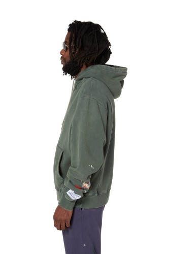 NIGO Gallery Dept. Men's Spring And Autumn Graffiti Letters Printing Solid Color Do Old Hooded Sweatshirt Casual Ink Splash Elastic Waist Drawstring Pants Ngvp #nigo9291