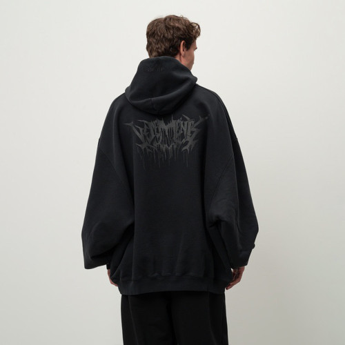 NIGO Vetements Men's High Street Skull Print Punk Hip Hop Black Sweatshirt Spring Autumn Fashion Casual Hooded Drawstring Sweatshirt Top Ngvp #nigo9862