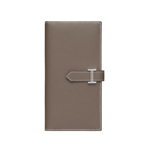 NIGO Hermes Bearn Women's Solid Color Silver Buckle Calfskin Wallet Card Case Bag Bags #nigo73145