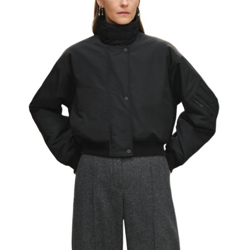 NIGO Hermes Women's Fall/Winter High-Street Cotton Jacket Minimalist Zipper High-Neck Solid-Color Long-Sleeve Casual Jacket Ngvp #nigo2545